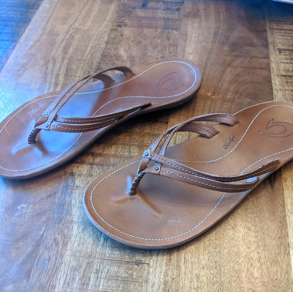 OluKai U'I Leather Sahara Sandal